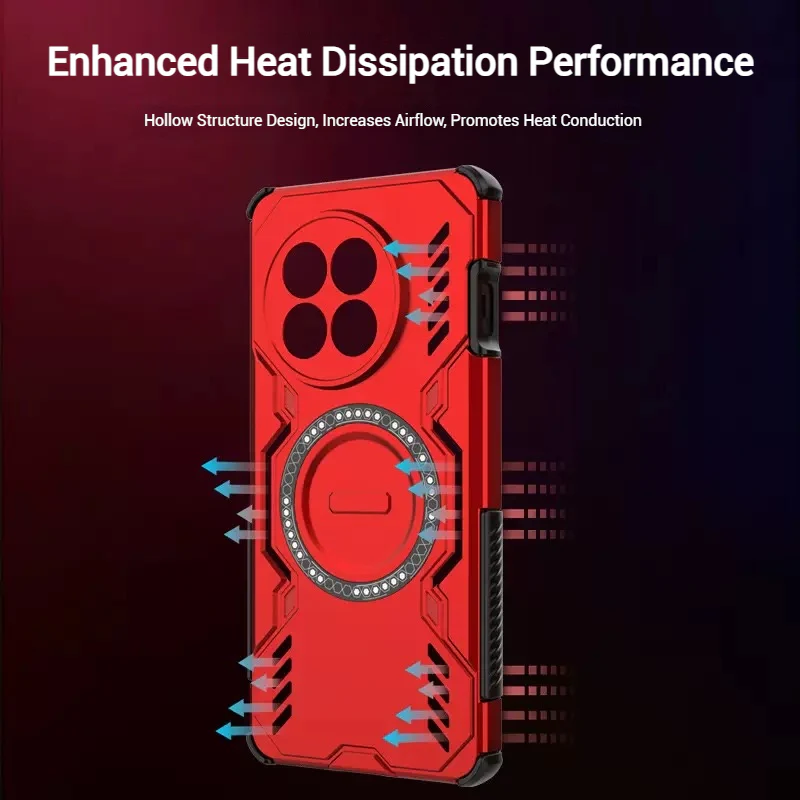 [Magsafe Compatible] OnePlus 13 PC + TPU Magnetic Butterfly Armor Case With Hollow Heat Dissipation - Image 3
