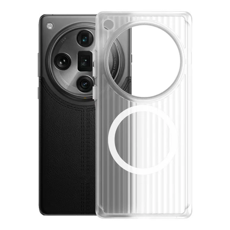 [Magsafe Compatible] OPPO Find X8 Ultra - Frosted Semi-Transparent Grid Texture PC Case - Image 2