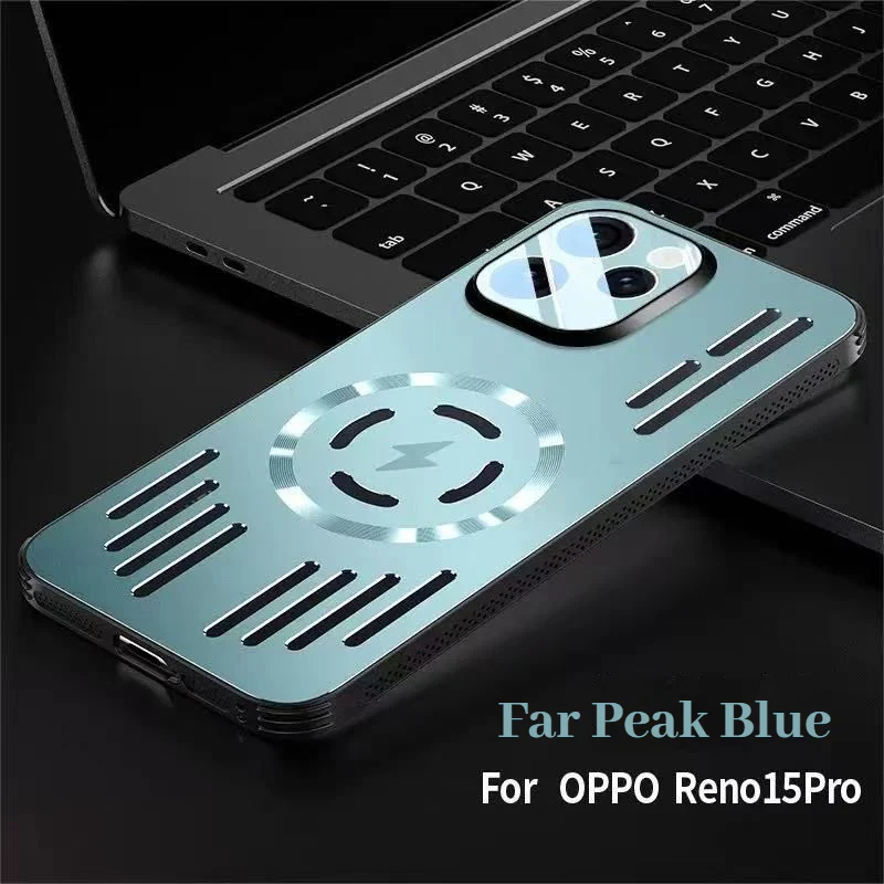 [Magsafe Compatible] OPPO Reno15 Pro Metal Matte Magnetic Hollow Cooling Case - Image 10