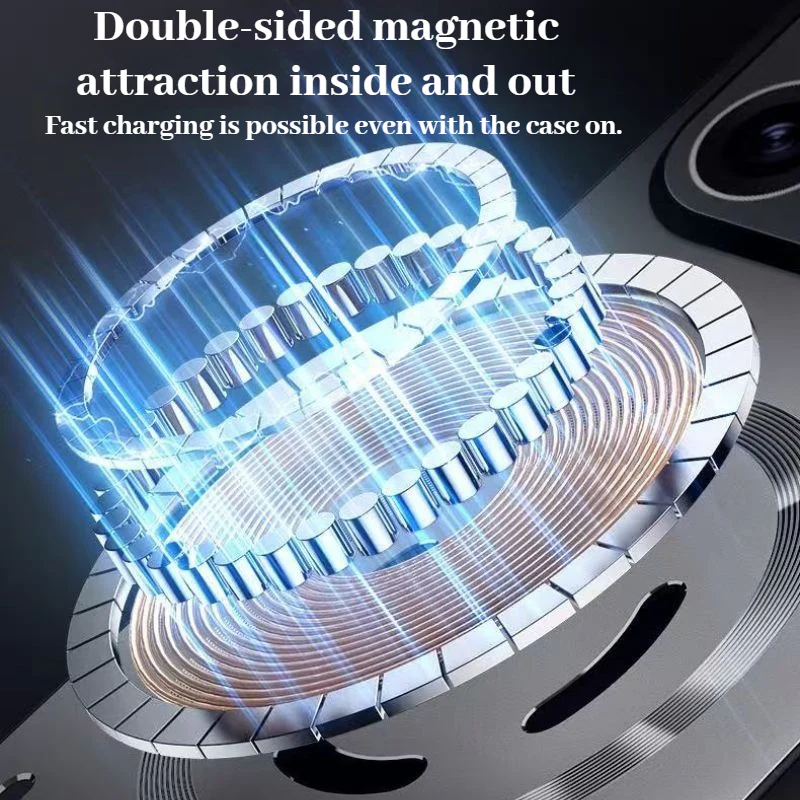[Magsafe Compatible] OPPO Reno15 Pro Metal Matte Magnetic Hollow Cooling Case - Image 2