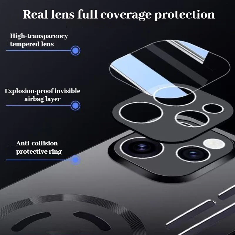 [Magsafe Compatible] OPPO Reno15 Pro Metal Matte Magnetic Hollow Cooling Case - Image 4