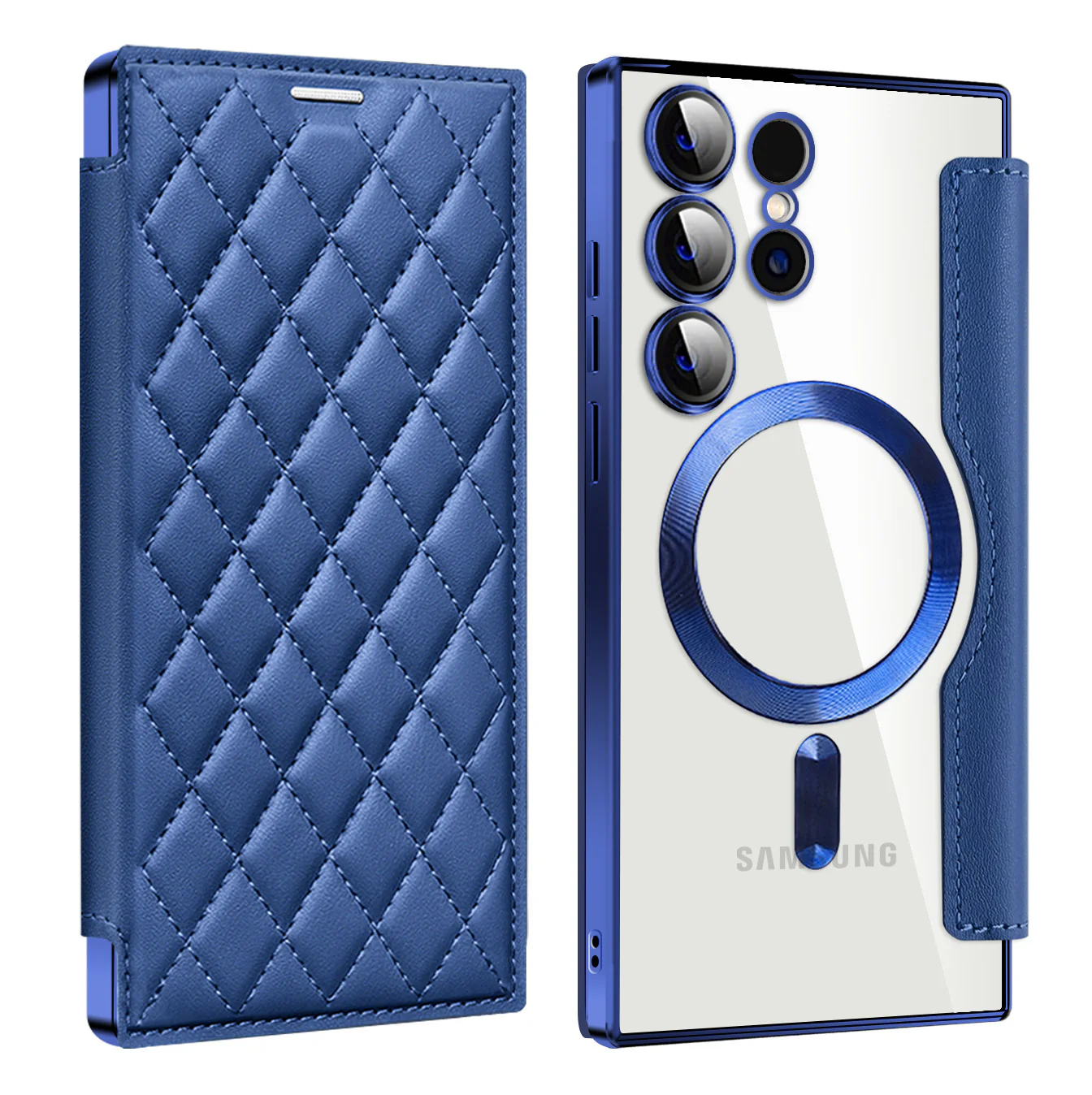 [Magsafe Compatible] Samsung Galaxy S24/Ultra/FE/Plus High-End Leather Full Coverage Shockproof Flip Wallet Series Case With Lens Film - Image 13