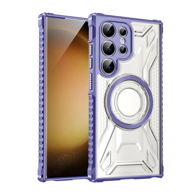 [Magsafe Compatible] Samsung Galaxy A24 / A25 5G / A34 5G - Full Coverage Transparent  Military Grade Magnetic Shockproof Heavy Duty Series Case