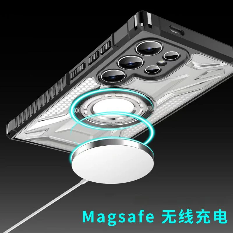 [Magsafe Compatible] Samsung Galaxy A24 / A25 5G / A34 5G - Full Coverage Transparent  Military Grade Magnetic Shockproof Heavy Duty Series Case - Image 11