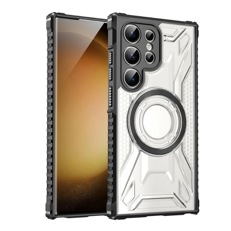 [Magsafe Compatible] Samsung Galaxy A24 / A25 5G / A34 5G - Full Coverage Transparent  Military Grade Magnetic Shockproof Heavy Duty Series Case - Image 2