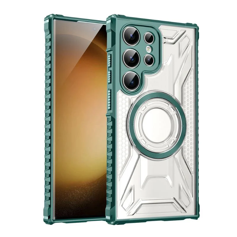 [Magsafe Compatible] Samsung Galaxy A24 / A25 5G / A34 5G - Full Coverage Transparent  Military Grade Magnetic Shockproof Heavy Duty Series Case - Image 3