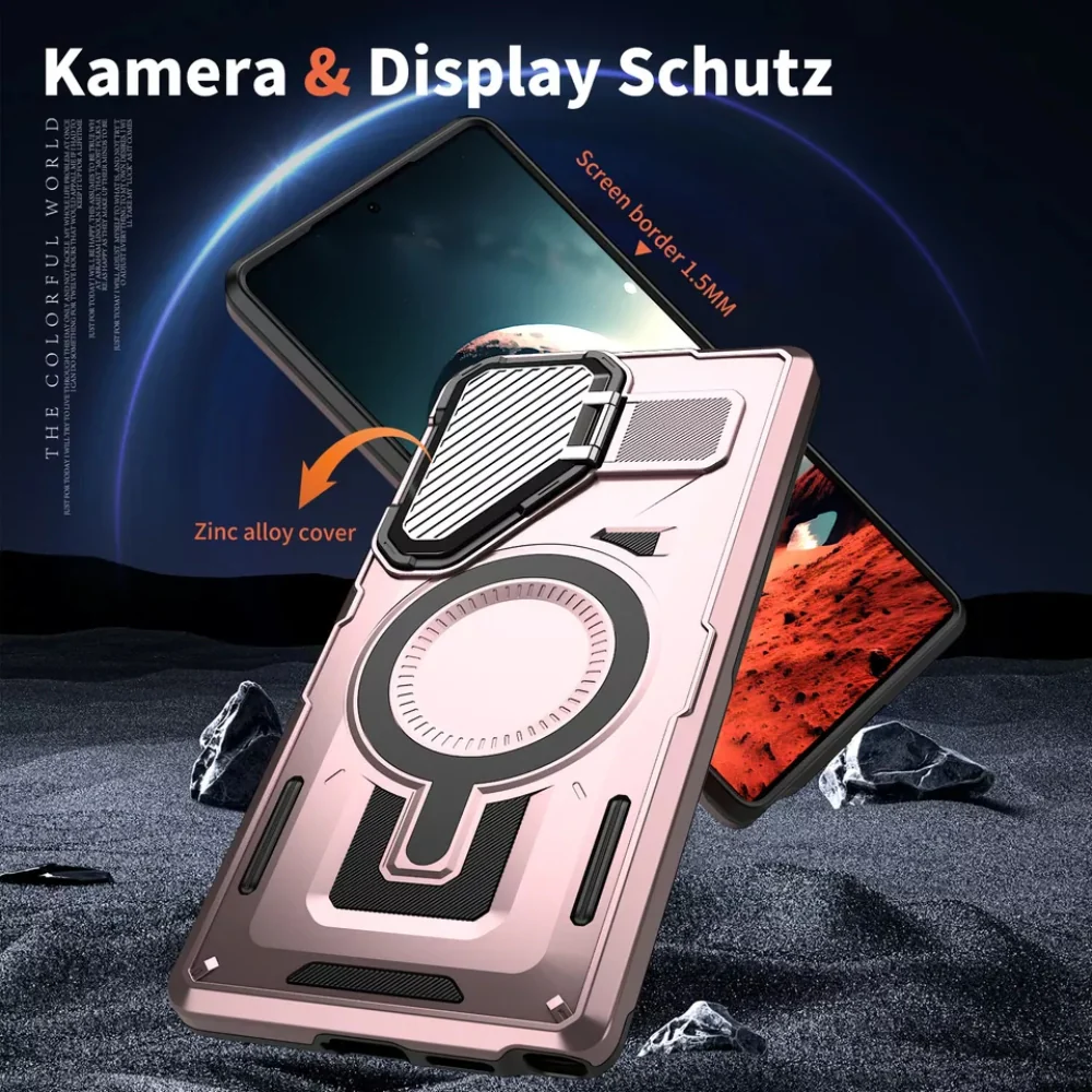[Magsafe Compatible] Samsung Galaxy S24/Plus/Ultra/FE - Lens Cap Stand Magnetic Heavy Duty Series Case - Image 10