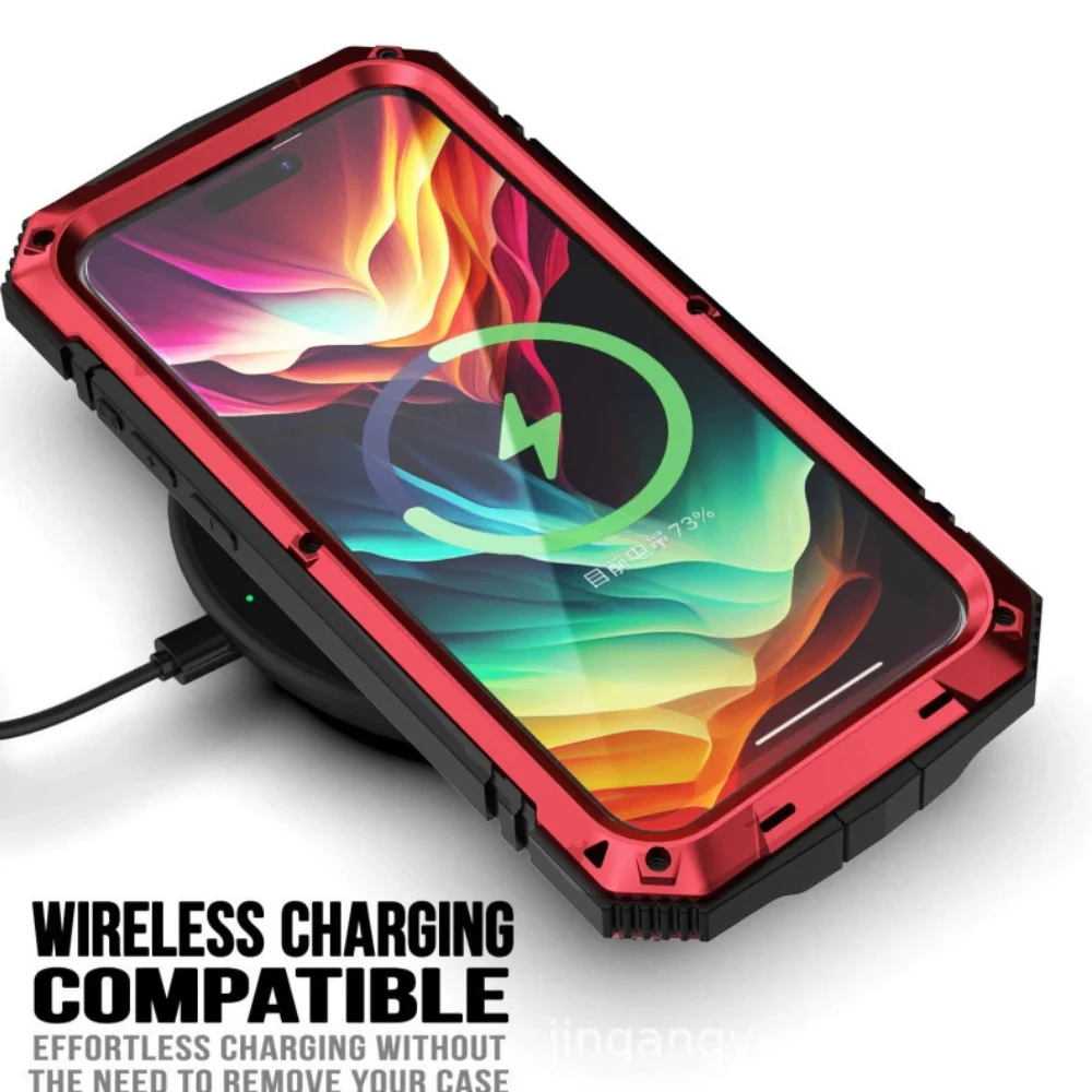 [Magsafe Compatible] Samsung Galaxy S22/Plus/Ultra - Metal Full Coverage Waterproof Heavy Duty Series Case With Stand - Image 10