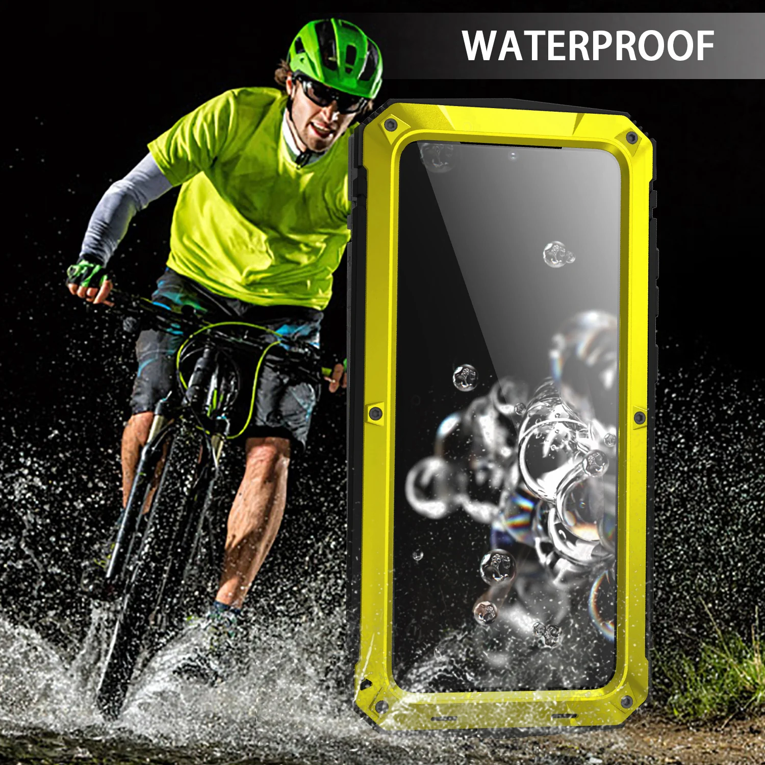 [Magsafe Compatible] Samsung Galaxy S22/Plus/Ultra - Metal Full Coverage Waterproof Heavy Duty Series Case With Stand - Image 13