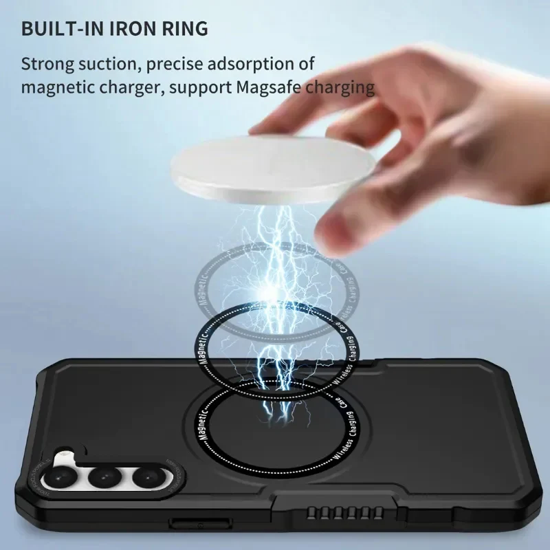 [Magsafe Compatible] Samsung Galaxy S21 SM-G991/Ultra SM-G998/Plus SM-G996/FE SM-G990 Matte Shield Heavy Duty Series Case - Image 6