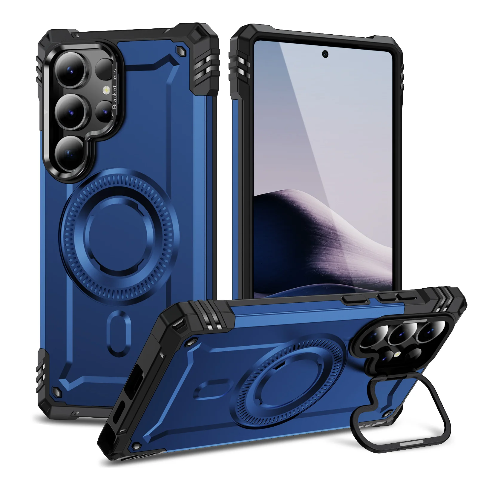 [Magsafe Compatible] Samsung Galaxy S25/Plus/Ultra/Edge - Lens Bracket Shockproof Heavy Duty Series Case - Image 5