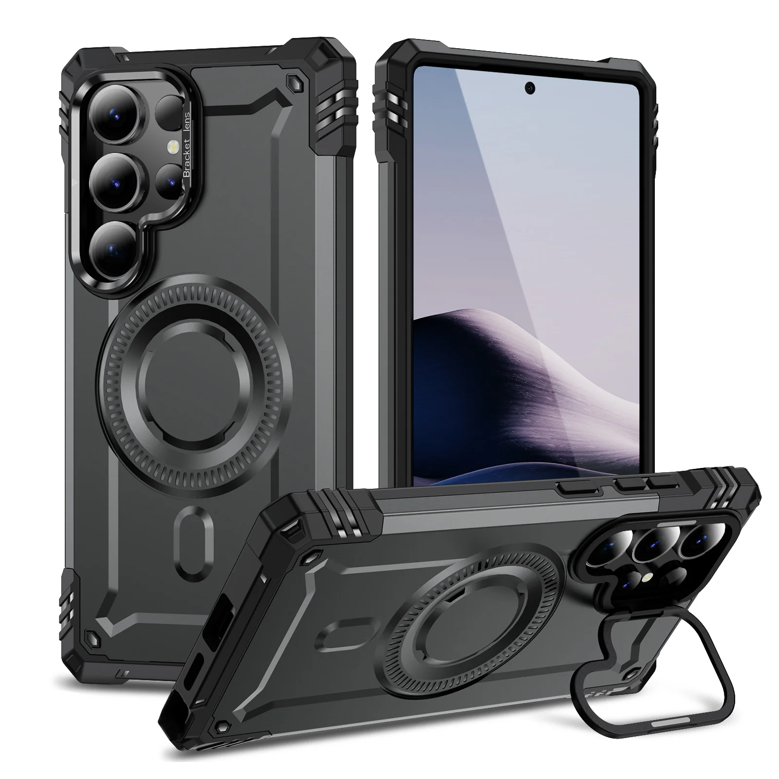 [Magsafe Compatible] Samsung Galaxy S25/Plus/Ultra/Edge - Lens Bracket Shockproof Heavy Duty Series Case - Image 7