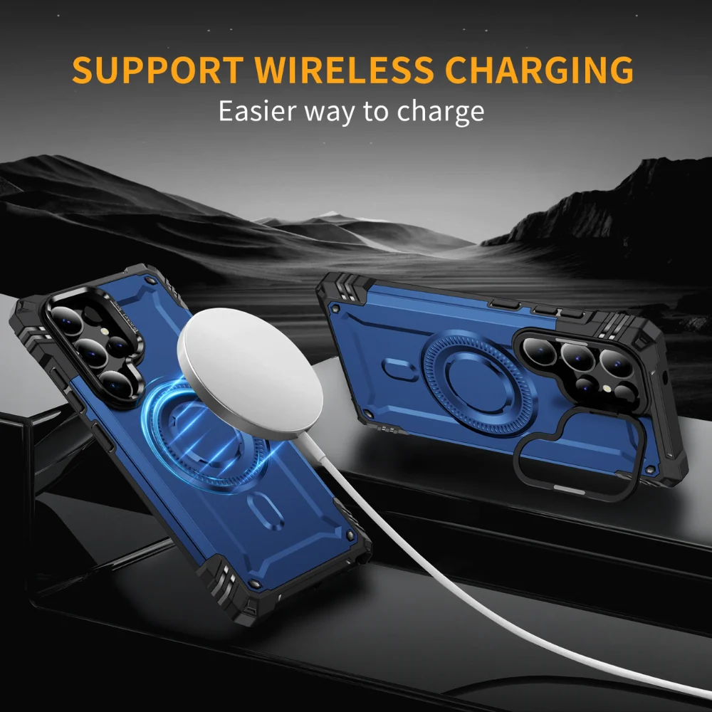 [Magsafe Compatible] Samsung Galaxy S25/Plus/Ultra/Edge - Lens Bracket Shockproof Heavy Duty Series Case - Image 9