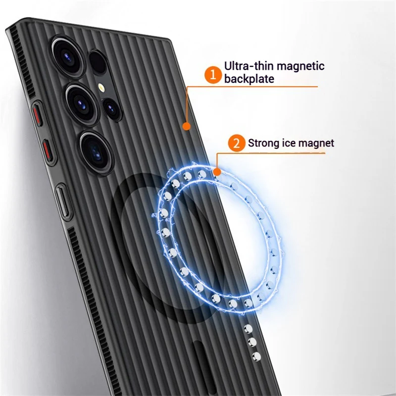 [Magsafe Compatible] Samsung Galaxy S25/Plus/Ultra - Matte Corrugated Anti-slip PC Essentials Series Case - Image 4