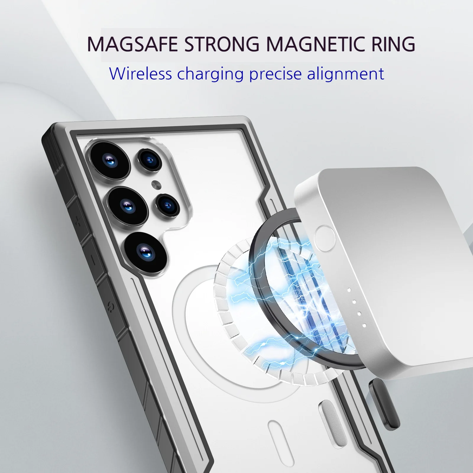 [Magsafe Compatible] Samsung Galaxy S26/Plus/Ultra - Aluminum Alloy Frame Clear Shockproof Case - Image 3