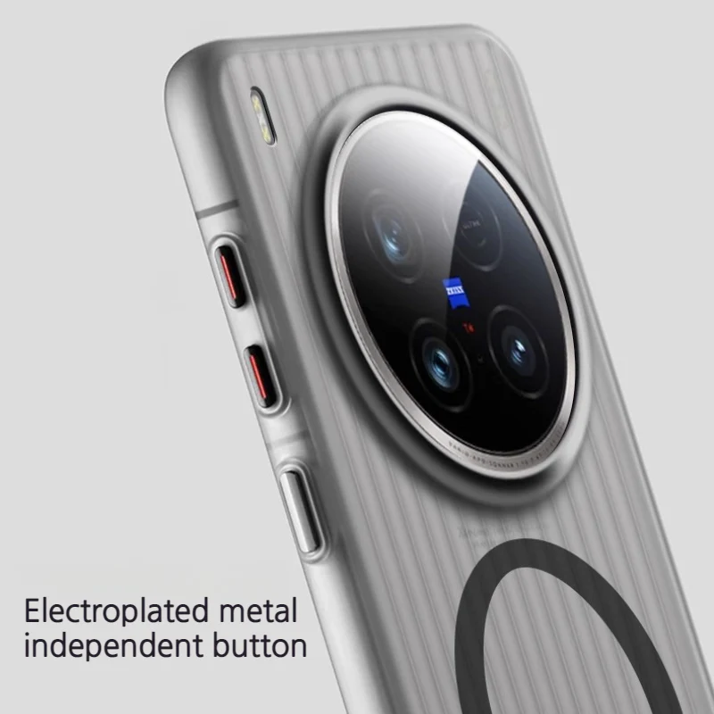 [Magsafe Compatible] Vivo X300/Pro - Semi-Transparent Matte Full-Cover Shockproof Case - Image 6