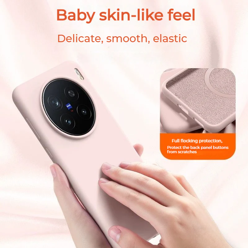 [Magsafe Compatible] Vivo X100 Pro - Liquid Silicone Shockproof Essentials Series Case - Image 6