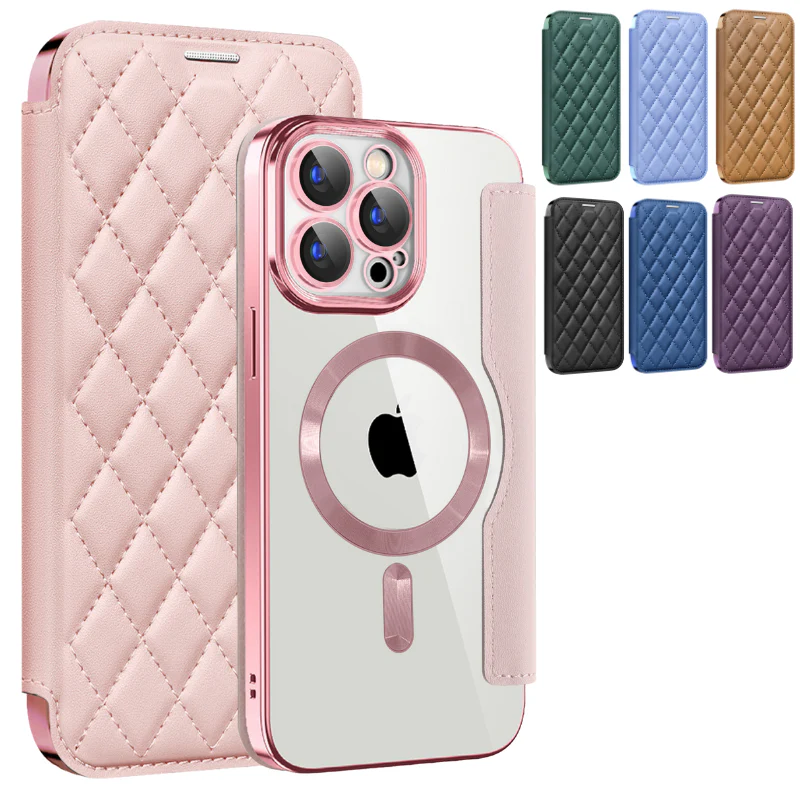 [Magsafe Compatible][With Card Slot] Apple iPhone 13/Pro/Pro Max High-End Leather Full Coverage Shockproof Flip Wallet Series Case With Lens Film - Image 3