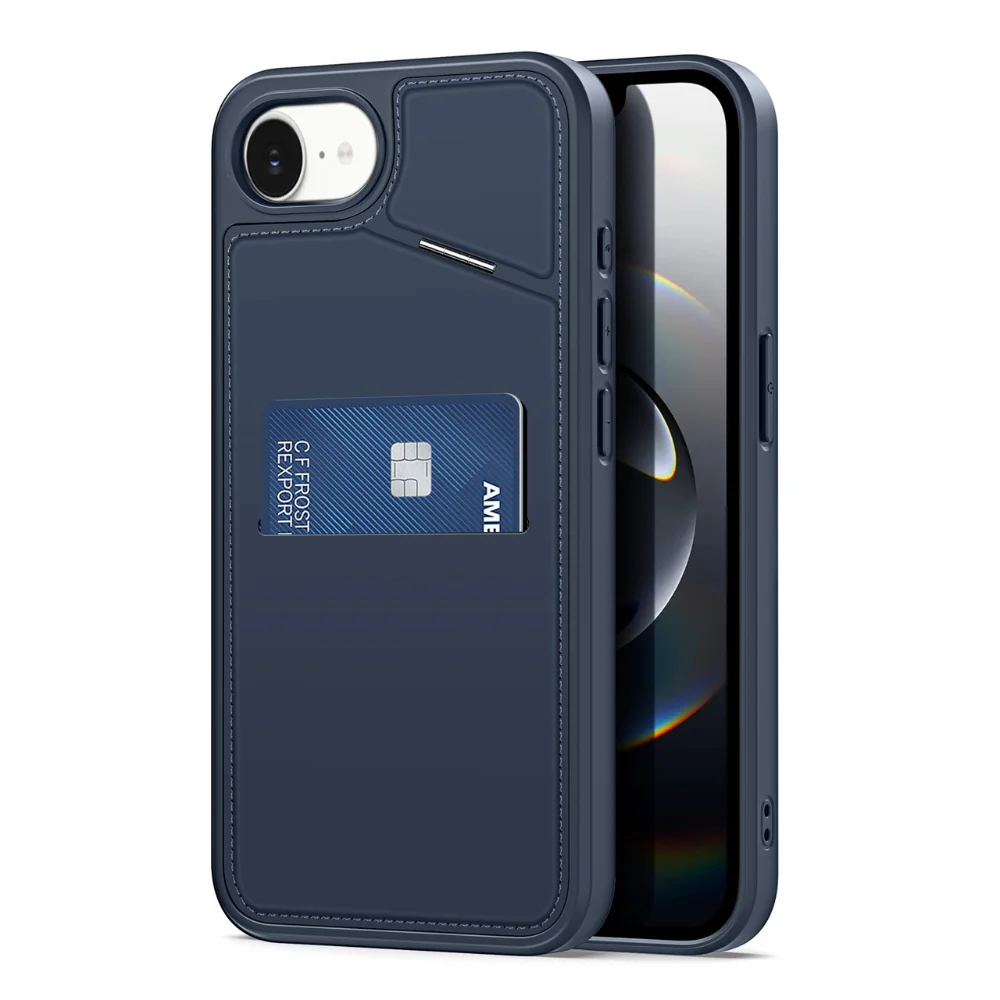 [Magsafe Compatible] [With Card Slot] Apple iPhone 16e & 17e - Magnetic Case Kickstand Leather + TPU Phone Cover - Image 2