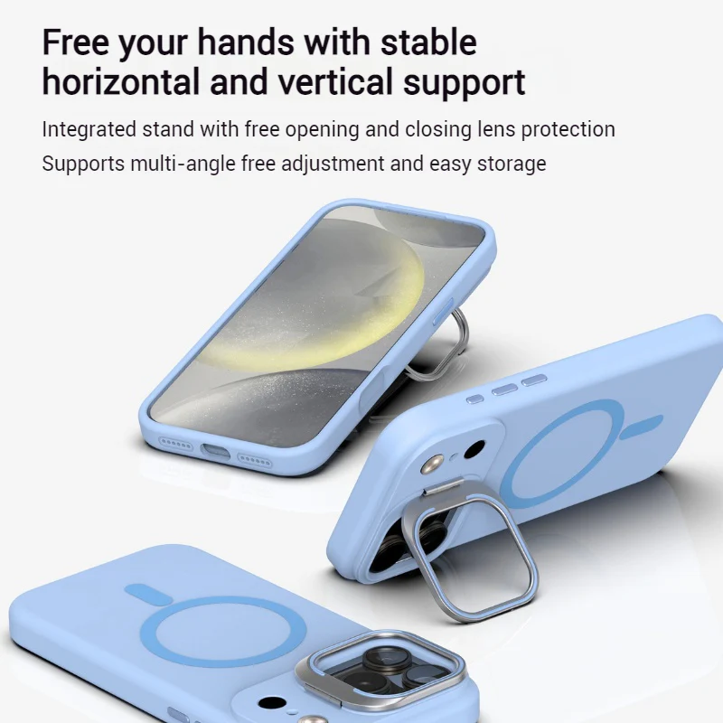 [Magsafe Compatible][With Lens Bracket] Apple iPhone 17/Pro/Pro Max/Air Liquid Silicone Shockproof Phone Case - Image 3