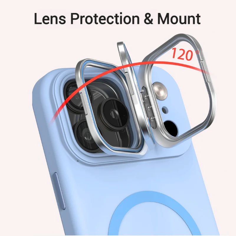 [Magsafe Compatible][With Lens Bracket] Apple iPhone 17/Pro/Pro Max/Air Liquid Silicone Shockproof Phone Case - Image 4