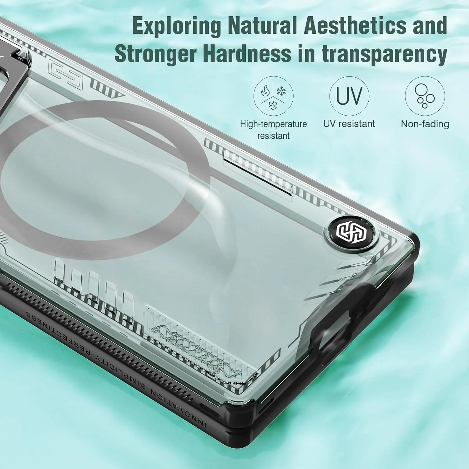 [Magsafe Compatible][With Lens Holder] Samsung Galaxy Z Fold7 Iceblade FoId Shockproof Case with 1 PCS Tempered Glass Screen Protector - Image 4