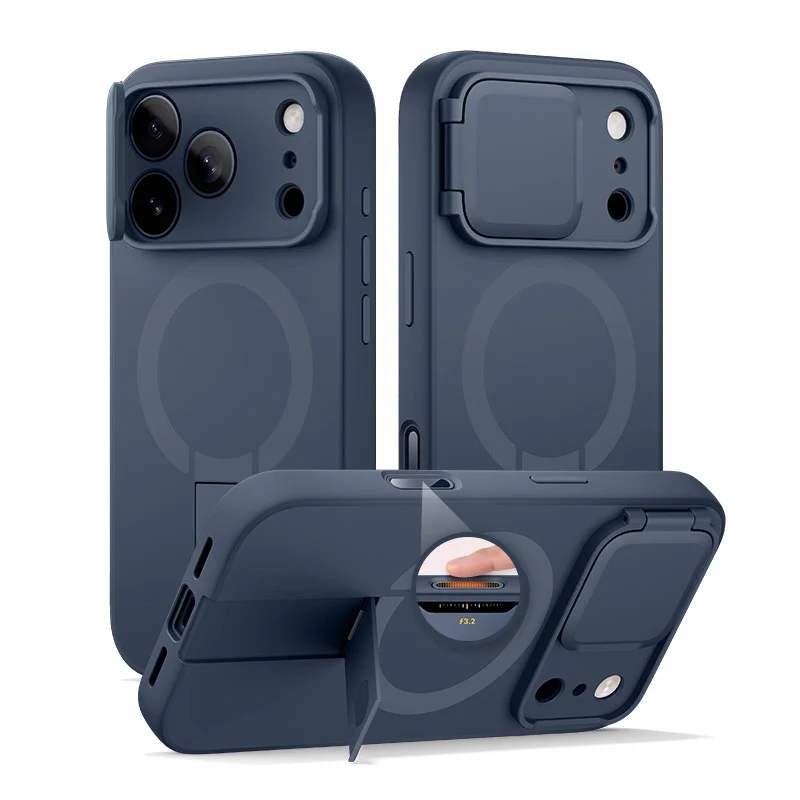 [Magsafe Compatible][With Slide Lens Cover] Apple iPhone 17/Air/Pro/Max - SURITCH Metal Bracket Shockproof Bumper Military Grade Case - Image 5