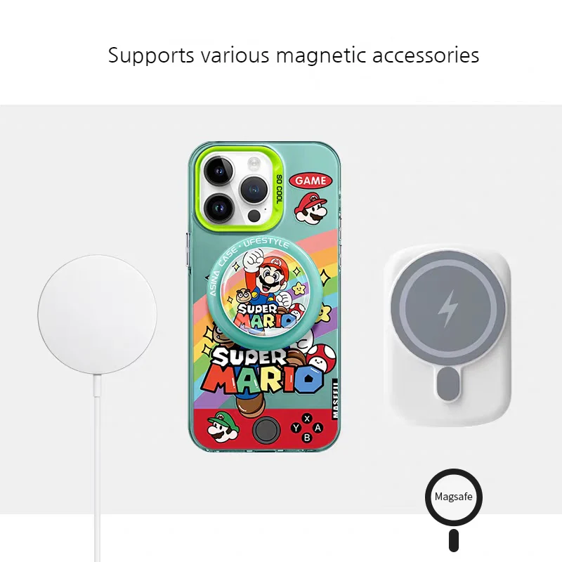 [Magsafe Compatible][With Stand] Apple iPhone 17/Air/Pro/Max - Mario Stylish Full-Body Shockproof Phone Case - Image 4