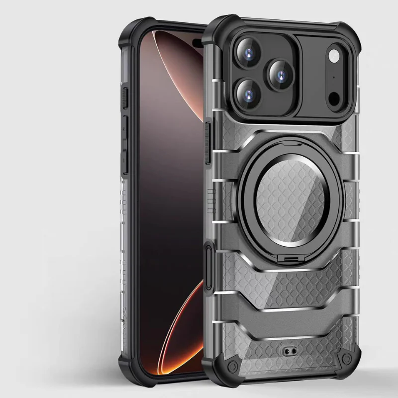 [Magsafe Compatible][With Stand] Apple iPhone 17 Air/Pro/Max - Wlons Transparent Shockproof Military Grade Case - Image 9