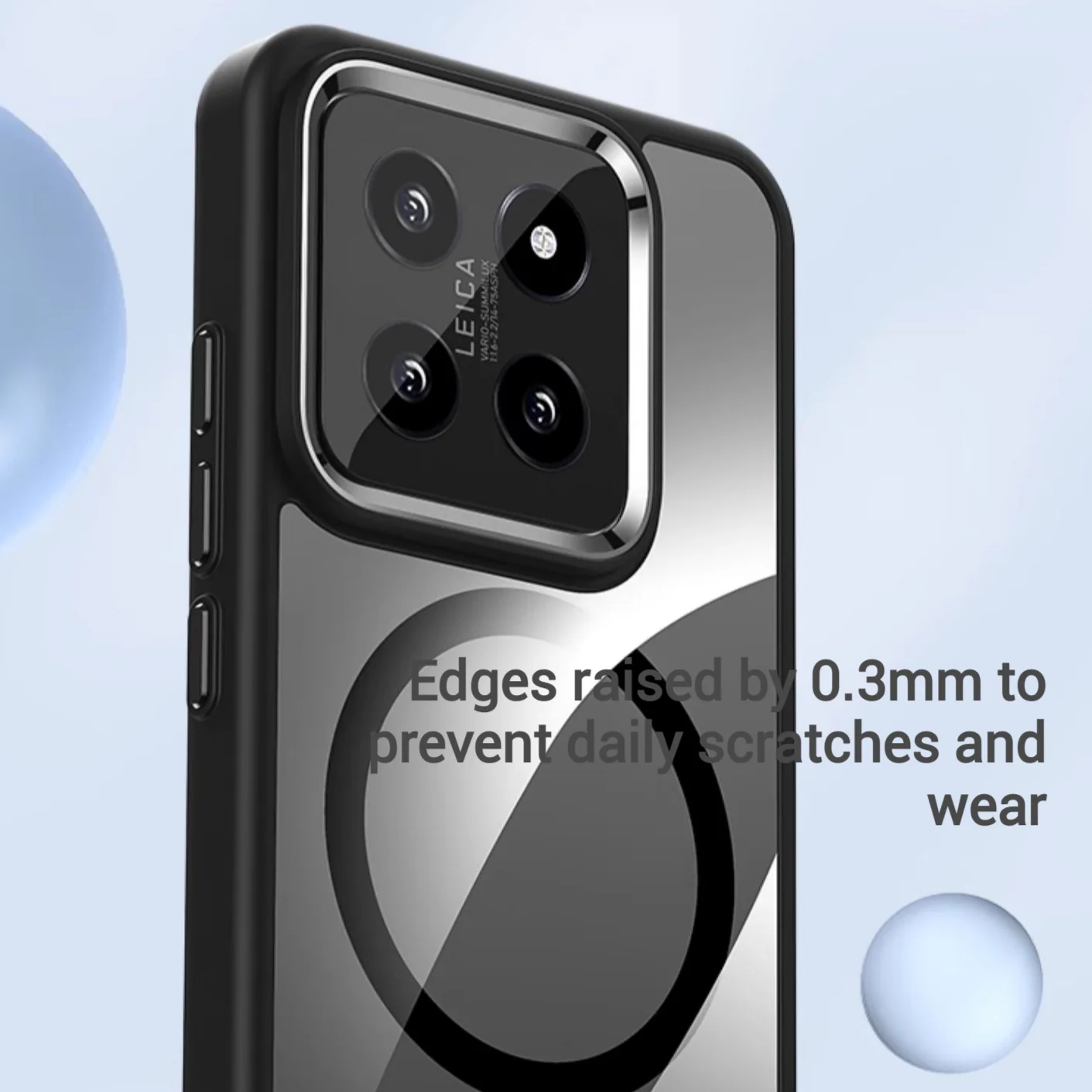 [Magsafe Compatible] Xiaomi Mi 14/Pro/Ultra Transparent Ultra-Thin Shockproof Essential Series Case - Image 2