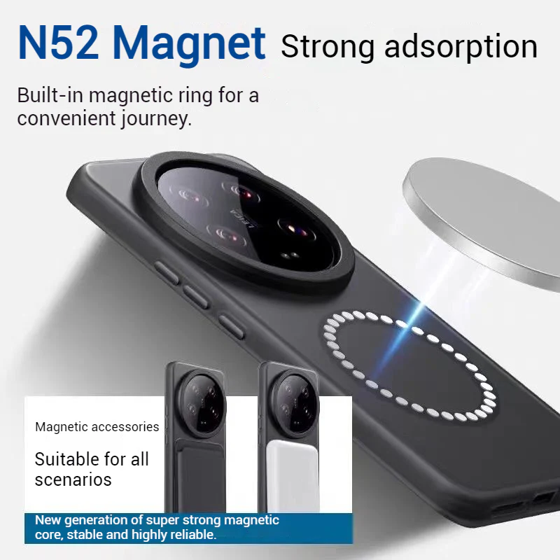 [Magsafe Compatible] Xiaomi Mi 15 Ultra Matte Airbag Shockproof Protective Case - Image 5