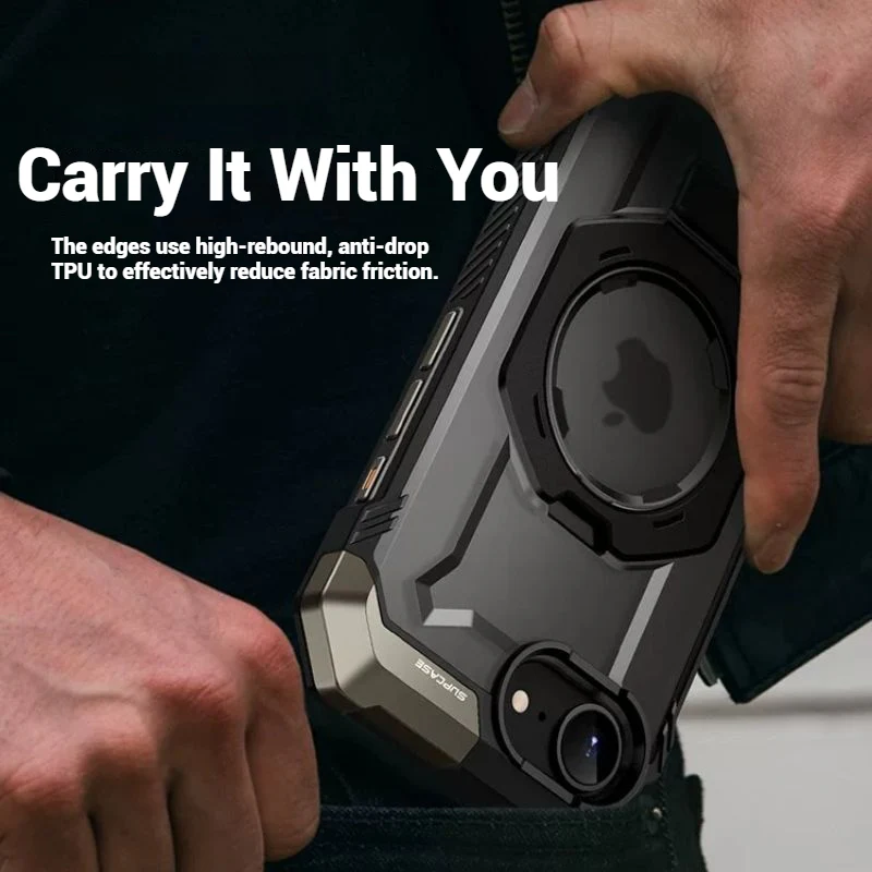 [Magsafe Compatible][Built-in Stand] Apple iPhone 16e & 17e - SUPCASE Shield Shockproof Rugged Heavy Duty Case - Image 6