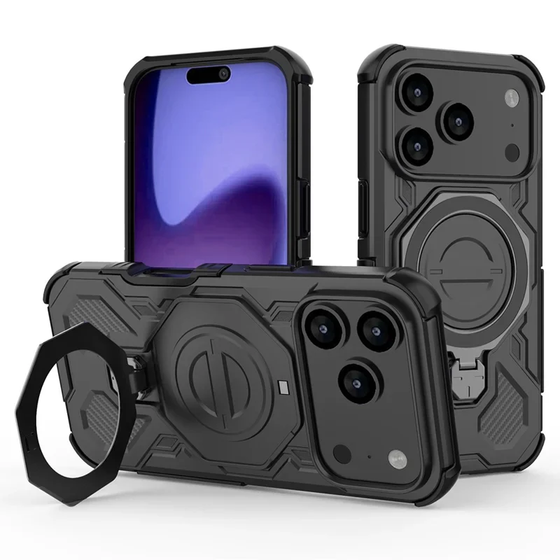 [Magsafe Compatible][Built-in Stand] Apple iPhone 17/Air/Pro/Max - Shield Shockproof Rugged Heavy Duty Case - Image 2