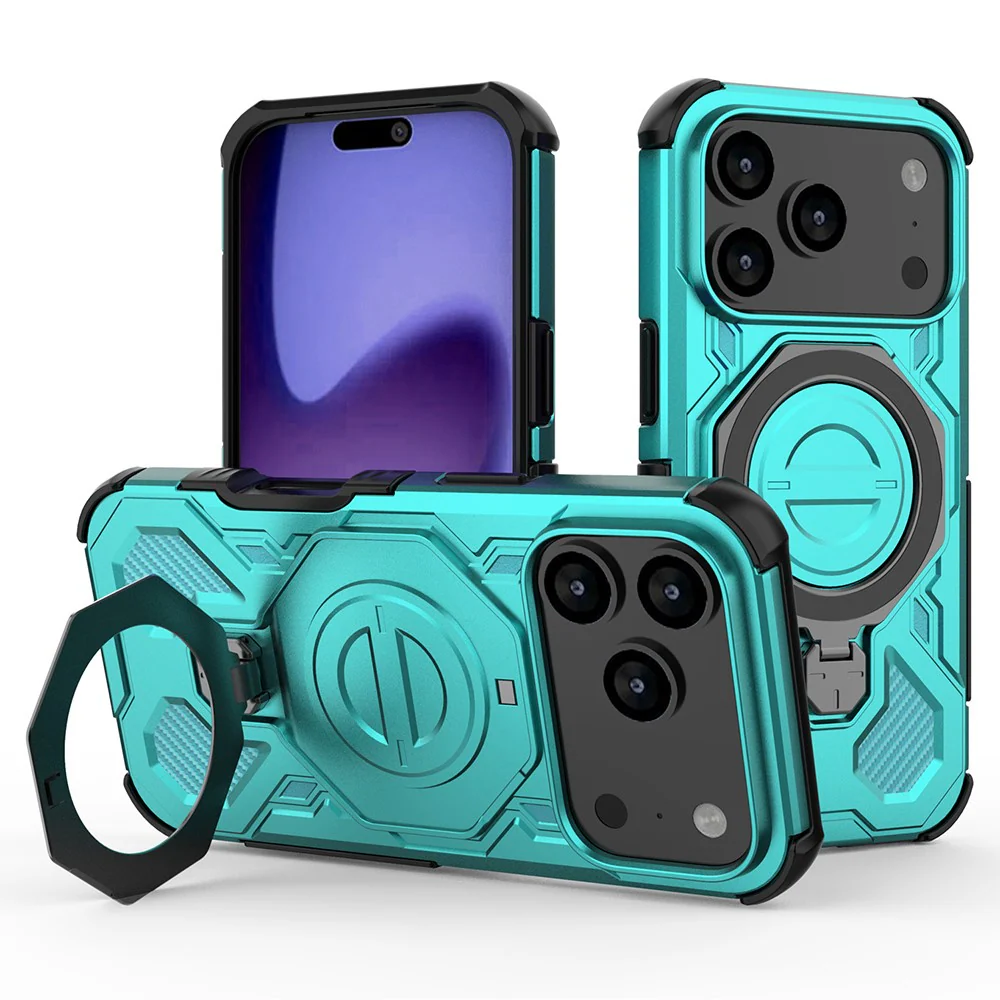 [Magsafe Compatible][Built-in Stand] Apple iPhone 17/Air/Pro/Max - Shield Shockproof Rugged Heavy Duty Case - Image 3