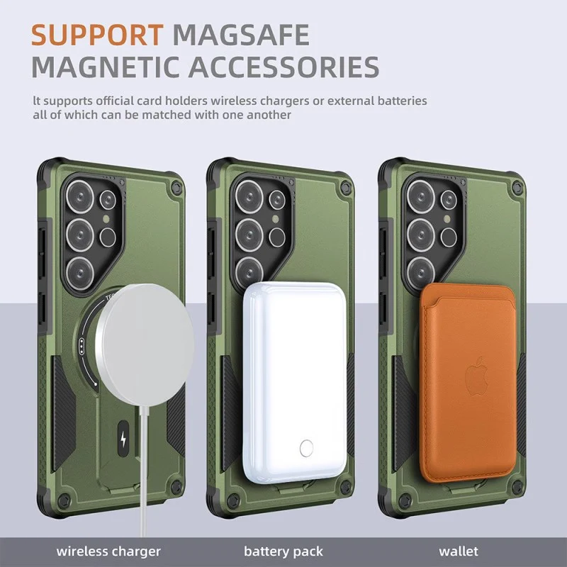 [Magsafe Compatible][Built-in Stand] Samsung Galaxy S26/Plus/Ultra - Military-Grade Shockproof Case - Image 3