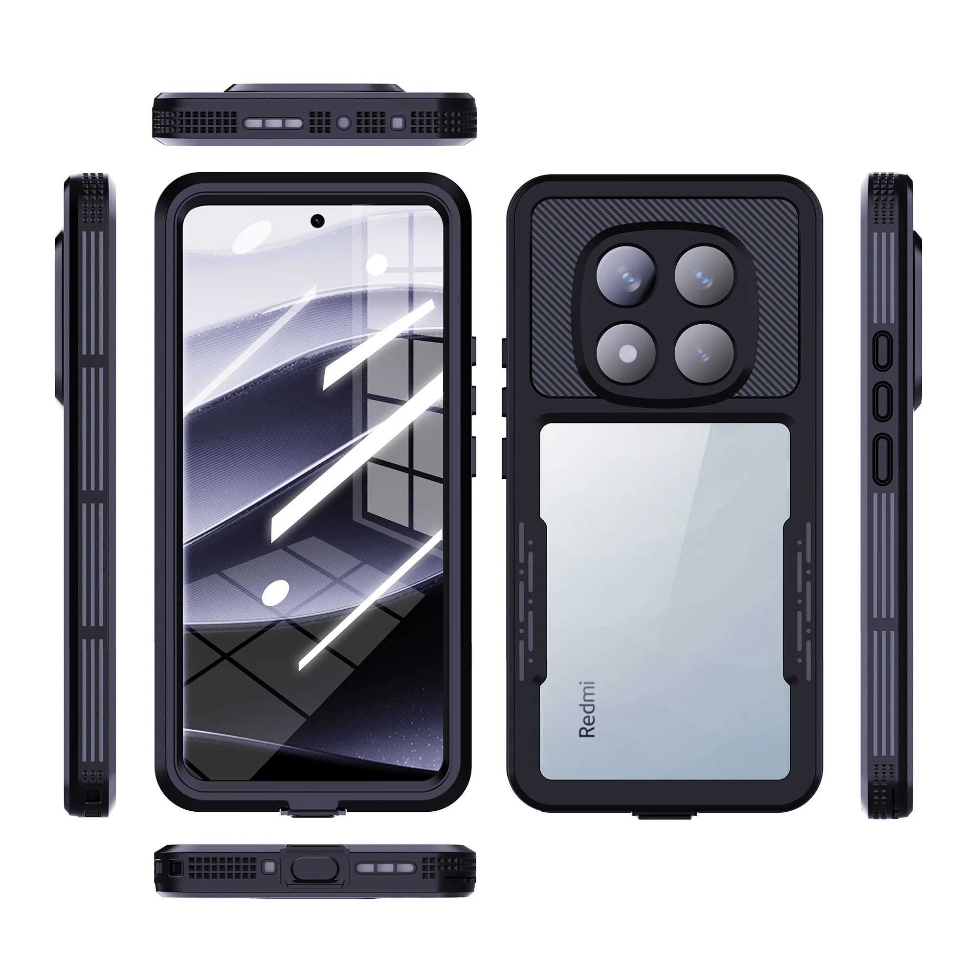 [Mars Series] Xiaomi Redmi Note 14 Pro 5G - Shellbox Full Covered Waterproof Heavy Duty Tough Armor Case - Image 7