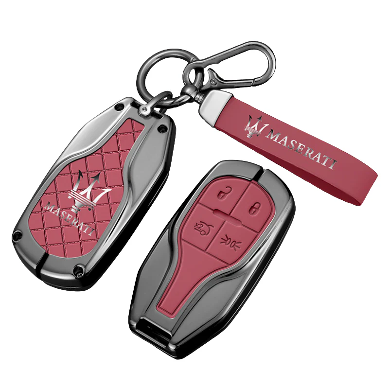 Maserati Zinc Alloy Luxury Car Key Fob Case for Cover Quattroporte, Ghibli, Levante, MC20
