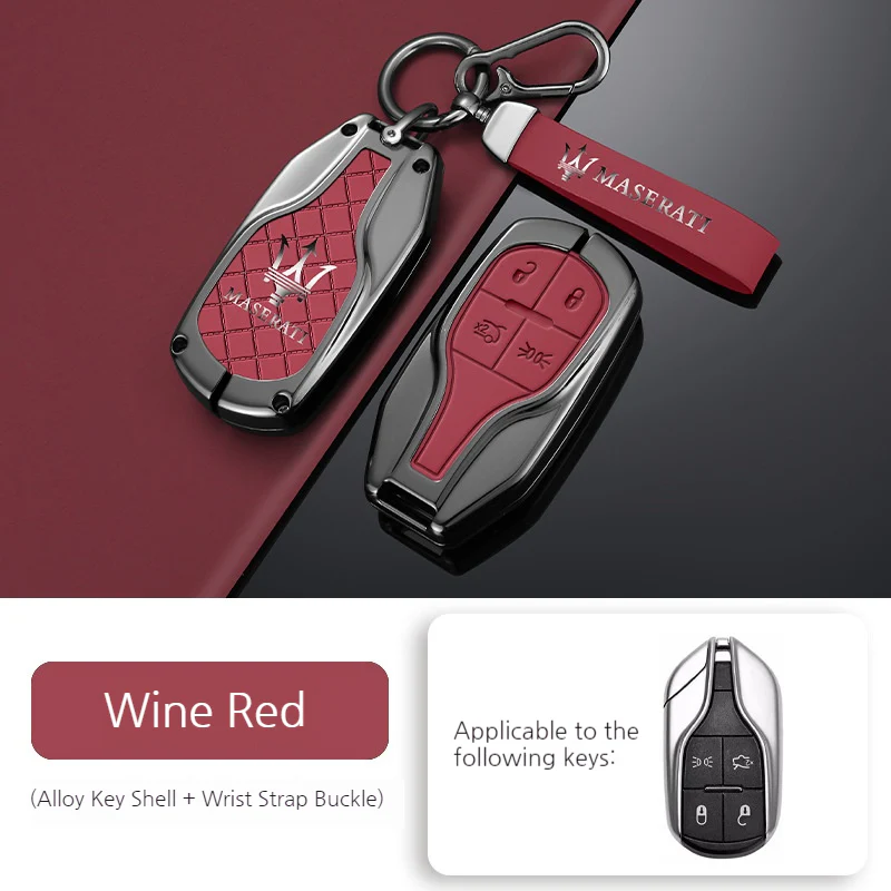 Maserati Zinc Alloy Luxury Car Key Fob Case for Cover Quattroporte, Ghibli, Levante, MC20 - Image 10
