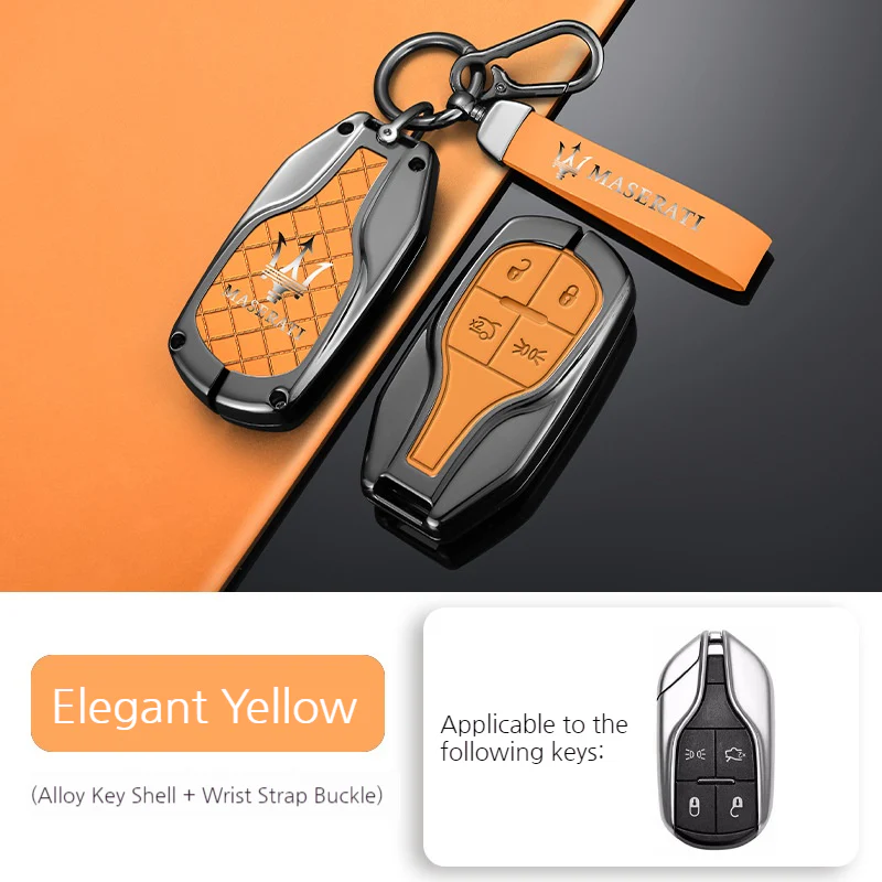Maserati Zinc Alloy Luxury Car Key Fob Case for Cover Quattroporte, Ghibli, Levante, MC20 - Image 7