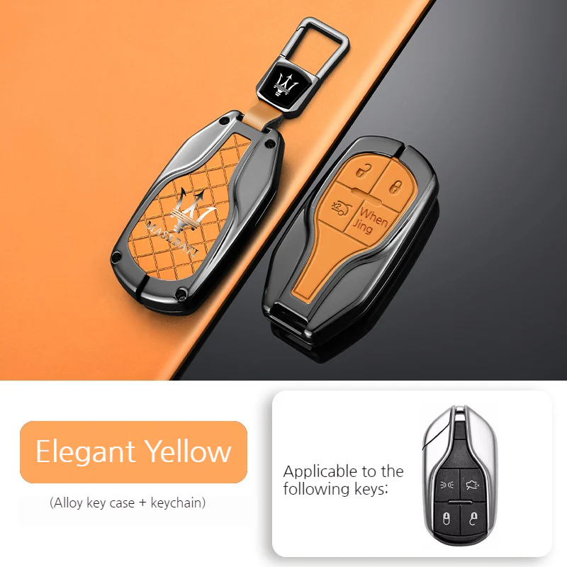Maserati Zinc Alloy Luxury Car Key Fob Case for Cover Quattroporte, Ghibli, Levante, MC20 - Image 8