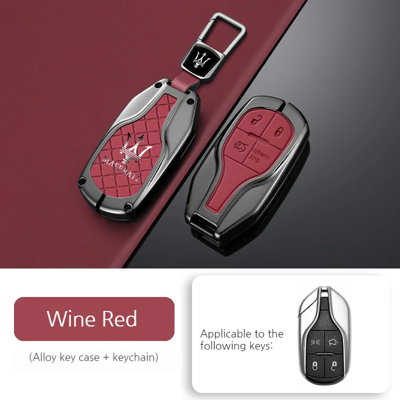Maserati Zinc Alloy Luxury Car Key Fob Case for Cover Quattroporte, Ghibli, Levante, MC20 - Image 9