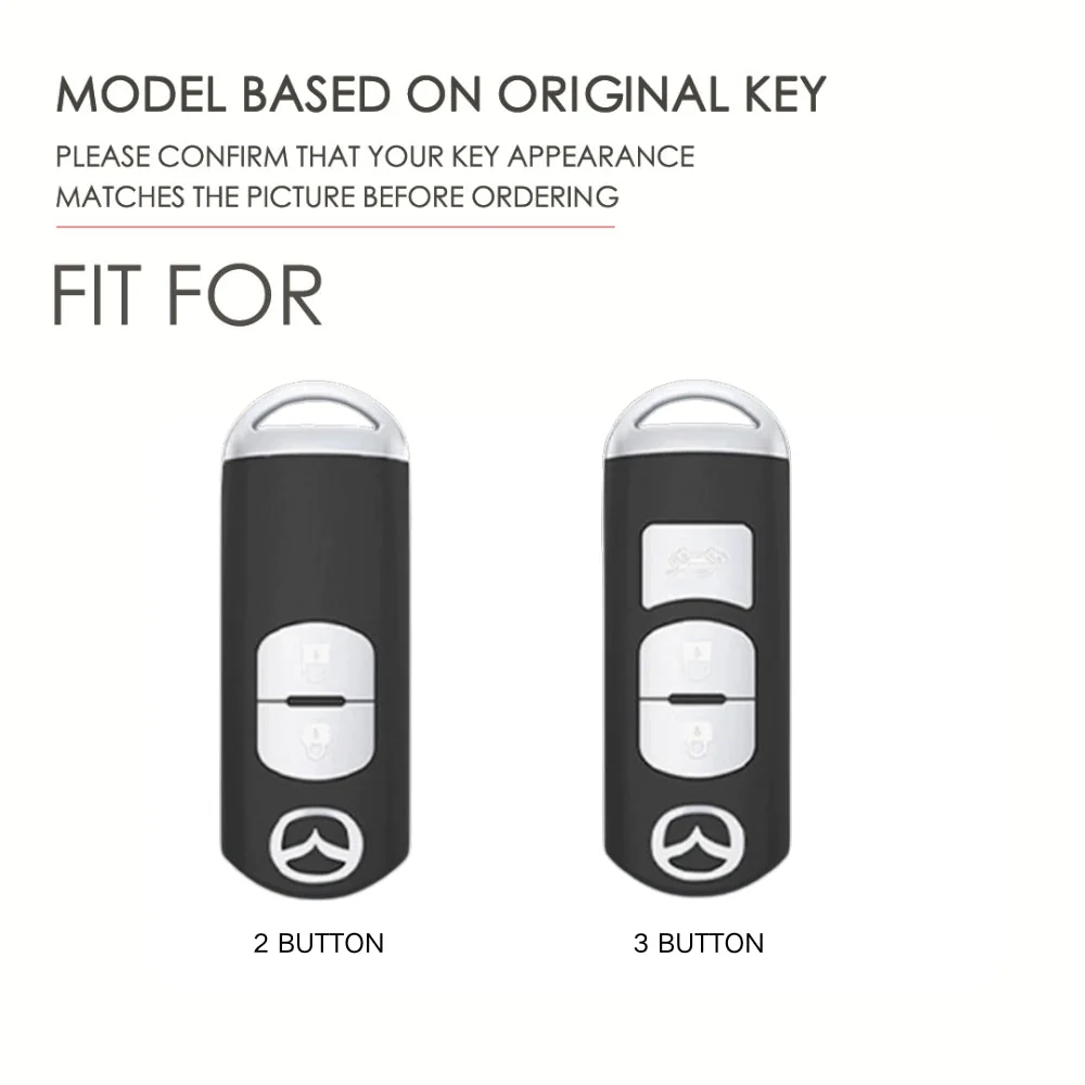 Mazda Aluminum Alloy Genuine Leather Car Key Fob Cover Case For MX-5, CX-5, CX-7, CX-9, Mazda 6 - Image 10