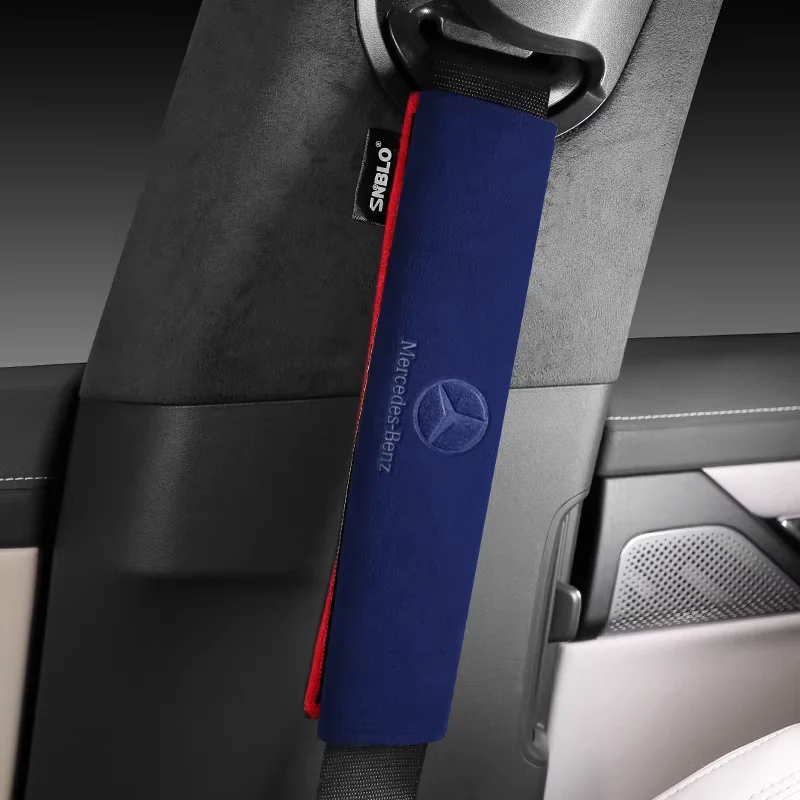 Mercedes-Benz Car Interior Accessory Suede Seat Belt Shoulder Pad for GLC, GLB, GLA, AMG, C-Class - Image 12
