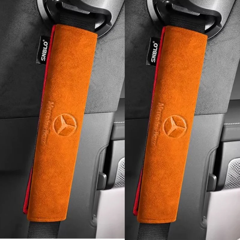 Mercedes-Benz Car Interior Accessory Suede Seat Belt Shoulder Pad for GLC, GLB, GLA, AMG, C-Class - Image 15