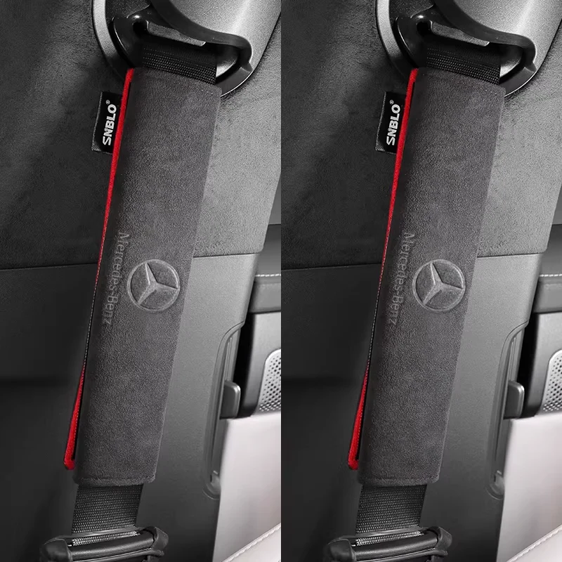 Mercedes-Benz Car Interior Accessory Suede Seat Belt Shoulder Pad for GLC, GLB, GLA, AMG, C-Class - Image 16