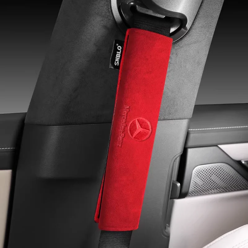 Mercedes-Benz Car Interior Accessory Suede Seat Belt Shoulder Pad for GLC, GLB, GLA, AMG, C-Class - Image 9