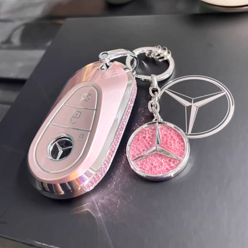 Mercedes Benz Electroplated Car Key Fob Case Cover For E300L, C260L, C200, GLB, A200L, S-Class, GLC260, GLE350, GLA - Image 3
