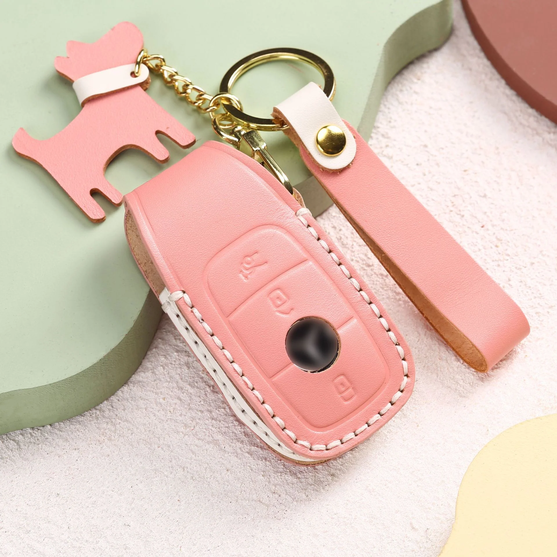 Mercedes Benz Genuine Leather Full Protection Car Key Fob Case Cover For Benz A-Class, C-Class, E-Class, G-Class, S-Class - Image 11