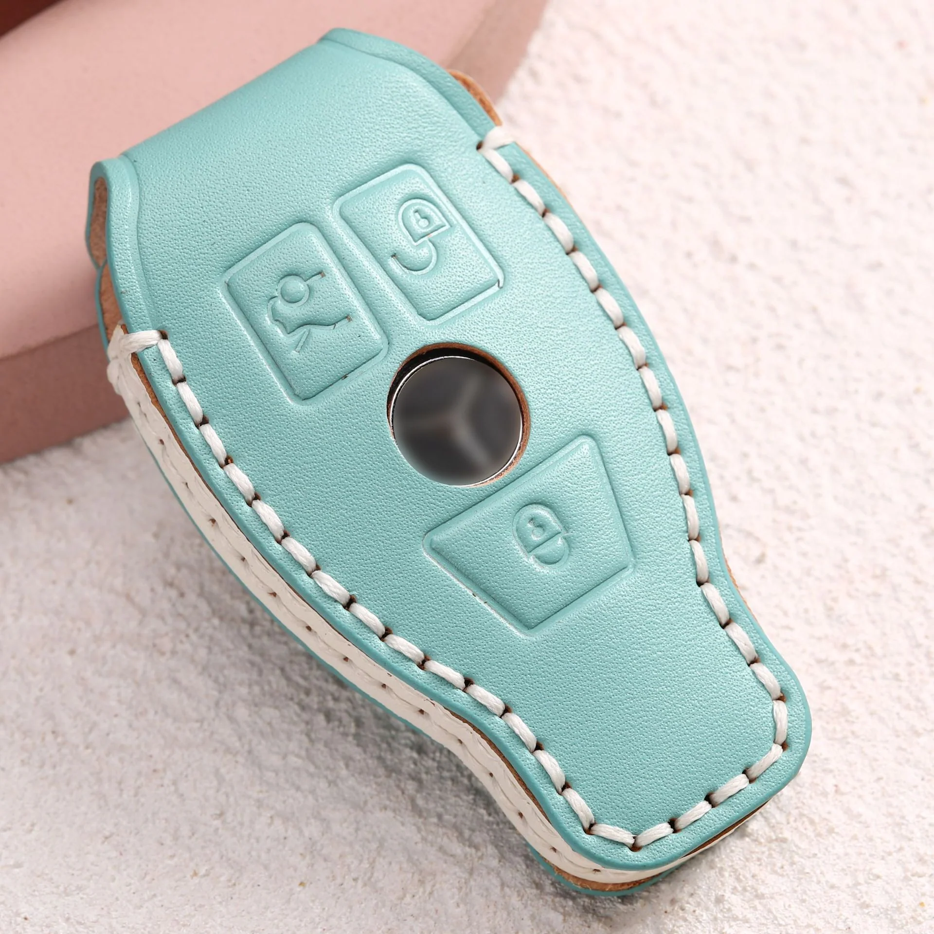 Mercedes Benz Genuine Leather Full Protection Car Key Fob Case Cover For Benz A-Class, C-Class, E-Class, G-Class, S-Class - Image 7