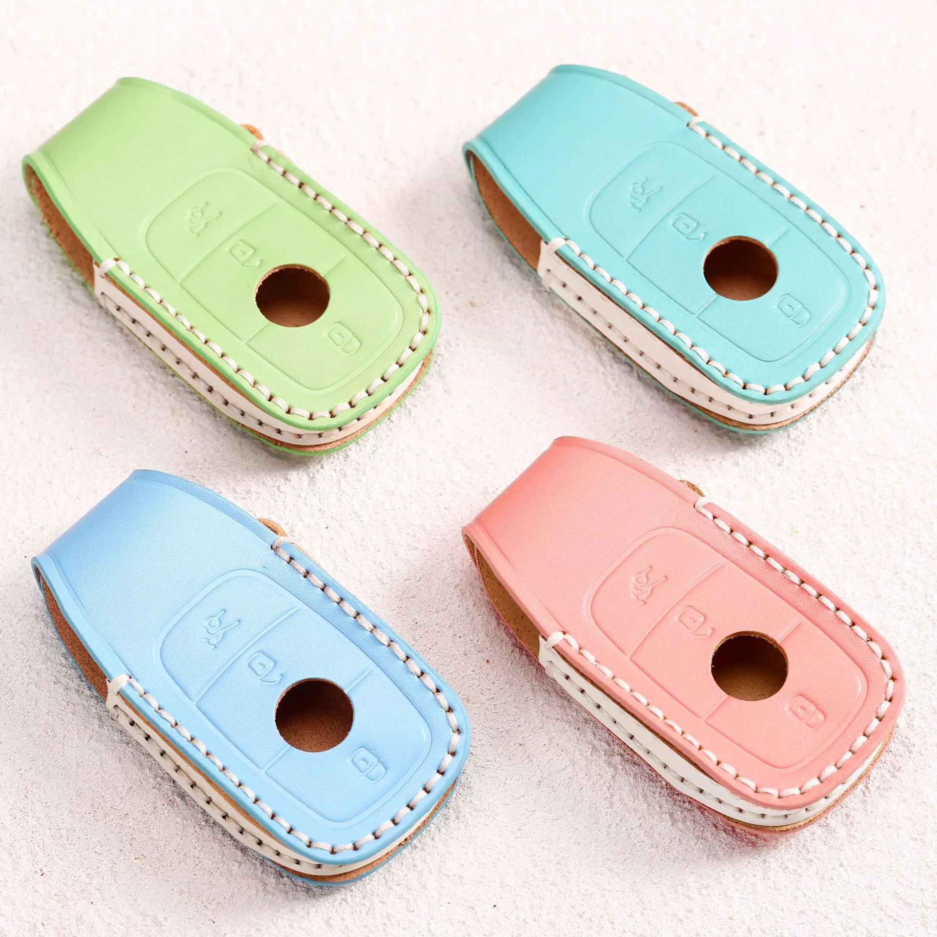 Mercedes Benz Genuine Leather Full Protection Car Key Fob Case Cover For Benz A-Class, C-Class, E-Class, G-Class, S-Class - Image 9